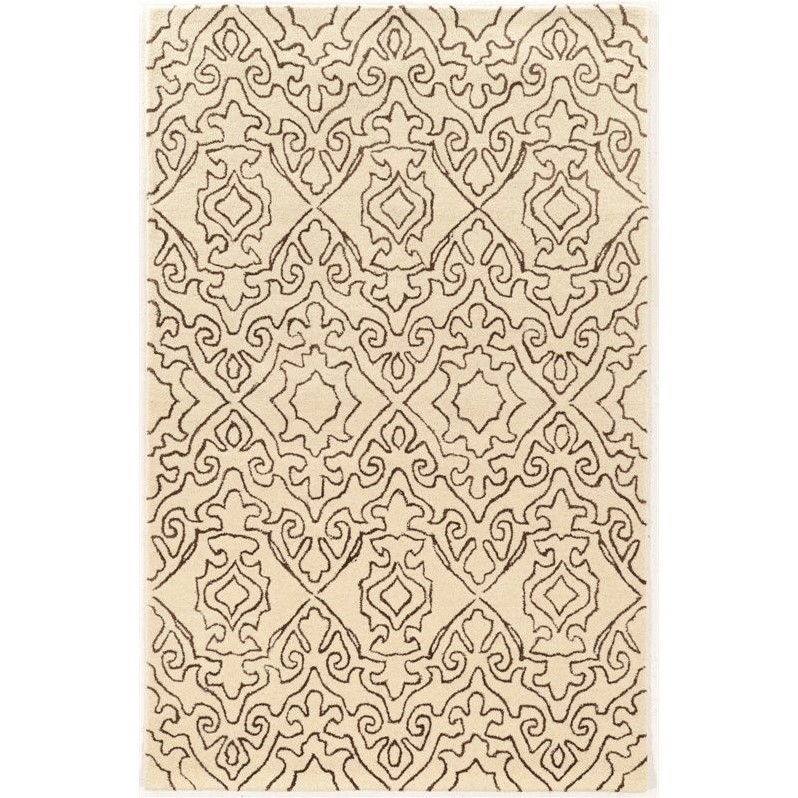 Riverbay Furniture 8' x 11' Hand Tufted Rug in Ivory and Charcoal