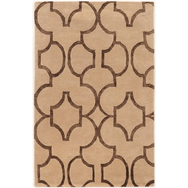 Riverbay Furniture 5' x 8' Hand Tufted Rug in Beige and Brown
