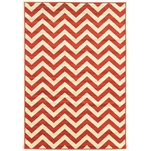 Riverbay Furniture 8' x 10' 2&quot Rug in Terracotta and Ivory