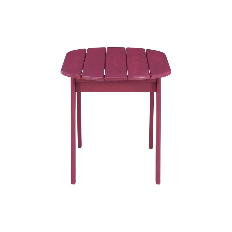 Riverbay Furniture Transitional Wood Outdoor Coffee Table in Red