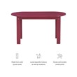 Riverbay Furniture Transitional Wood Outdoor Coffee Table in Red
