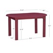 Riverbay Furniture Transitional Wood Outdoor Coffee Table in Red