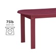 Riverbay Furniture Transitional Wood Outdoor Coffee Table in Red