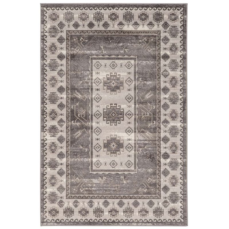 Riverbay Furniture 9' x 12' Power Loomed Rug in Gray
