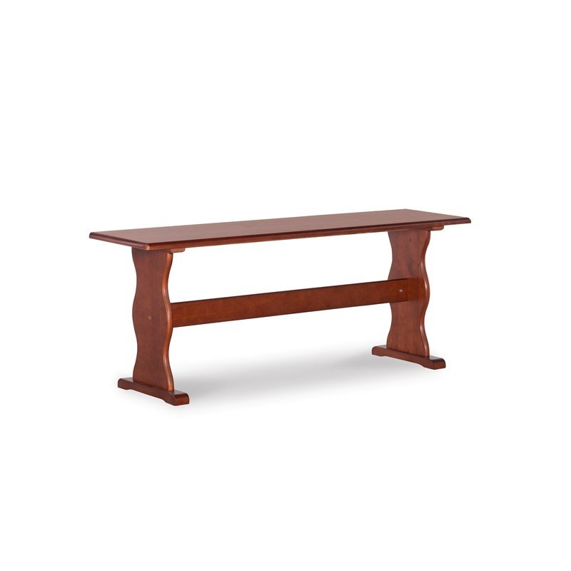 Riverbay Furniture Wood Brown 3Pc Patio Corner Table Booth Bench Dining Set