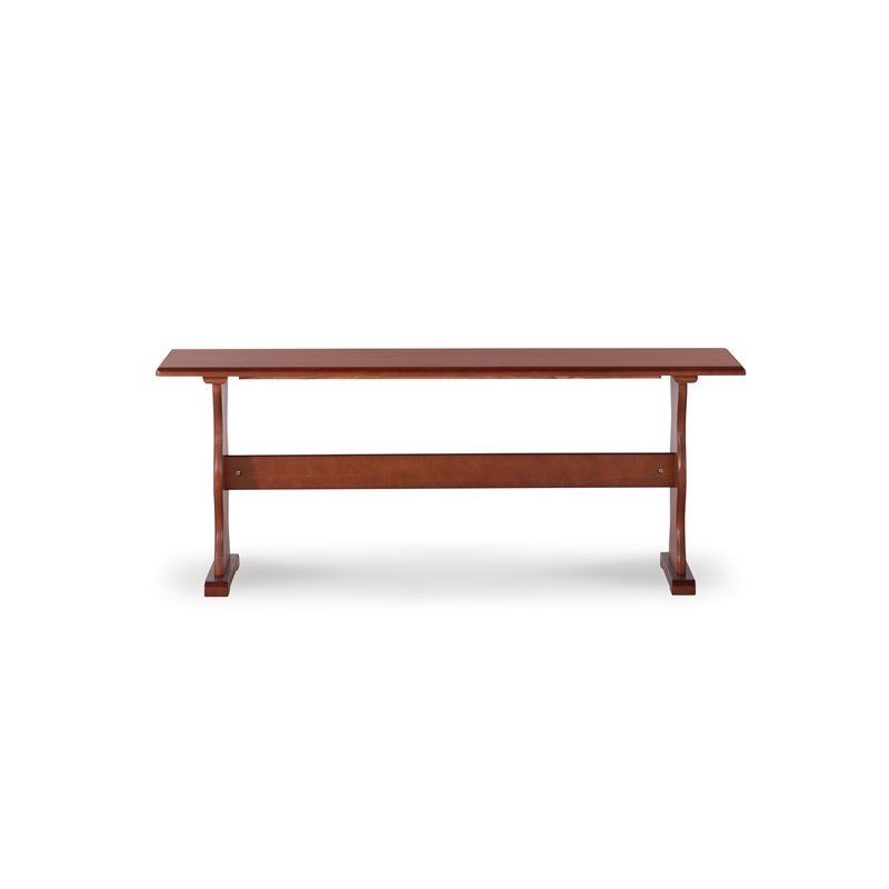 Riverbay Furniture Wood Brown 3Pc Patio Corner Table Booth Bench Dining Set
