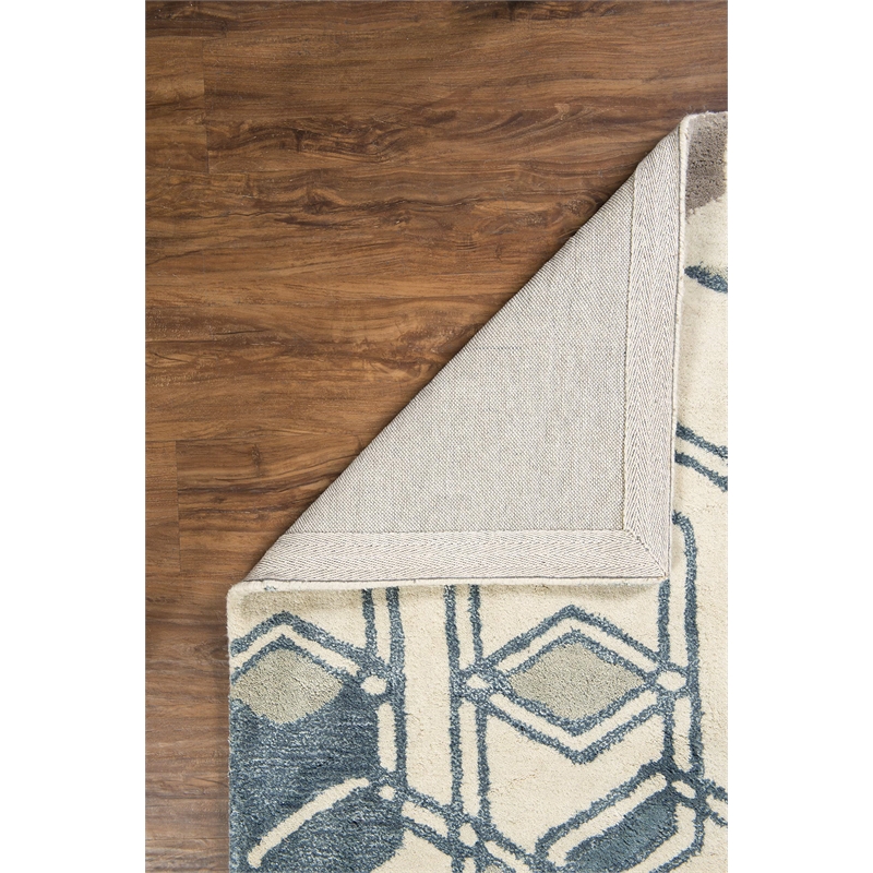 Riverbay Furniture 8' x 11' Hand Tufted Rug in Light Blue and Ivory