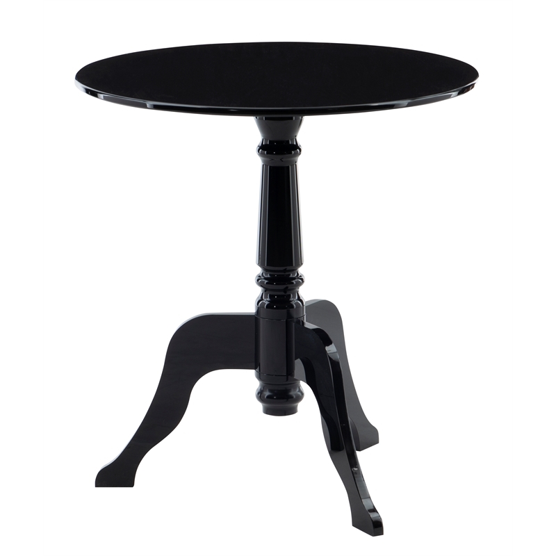Riverbay Furniture Round Transitional Plastic Accent Table in Black