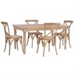 Riverbay Furniture Transitional Wood Dining Table in Light Natural Brown