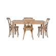 Riverbay Furniture Transitional Wood Dining Table in Light Natural Brown