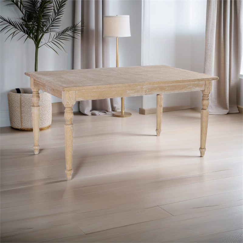Riverbay Furniture Transitional Wood Dining Table in Light Natural Brown