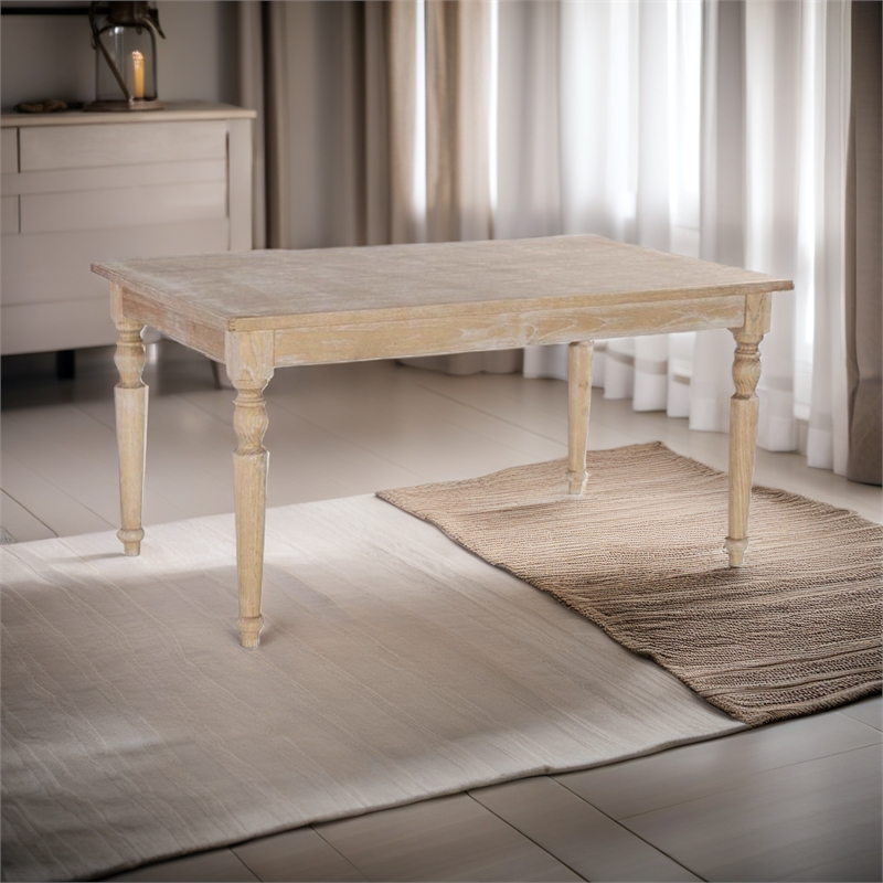 Riverbay Furniture Transitional Wood Dining Table in Light Natural Brown