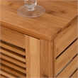 Riverbay Furniture Transitional Bamboo Cabinet with Door & 3 Shelves in Natural