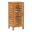Riverbay Furniture Transitional Bamboo Cabinet with Door & 3 Shelves in Natural