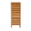 Riverbay Furniture Transitional Bamboo Cabinet with Door & 3 Shelves in Natural