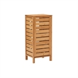 Riverbay Furniture Transitional Bamboo Cabinet with Door & 3 Shelves in Natural