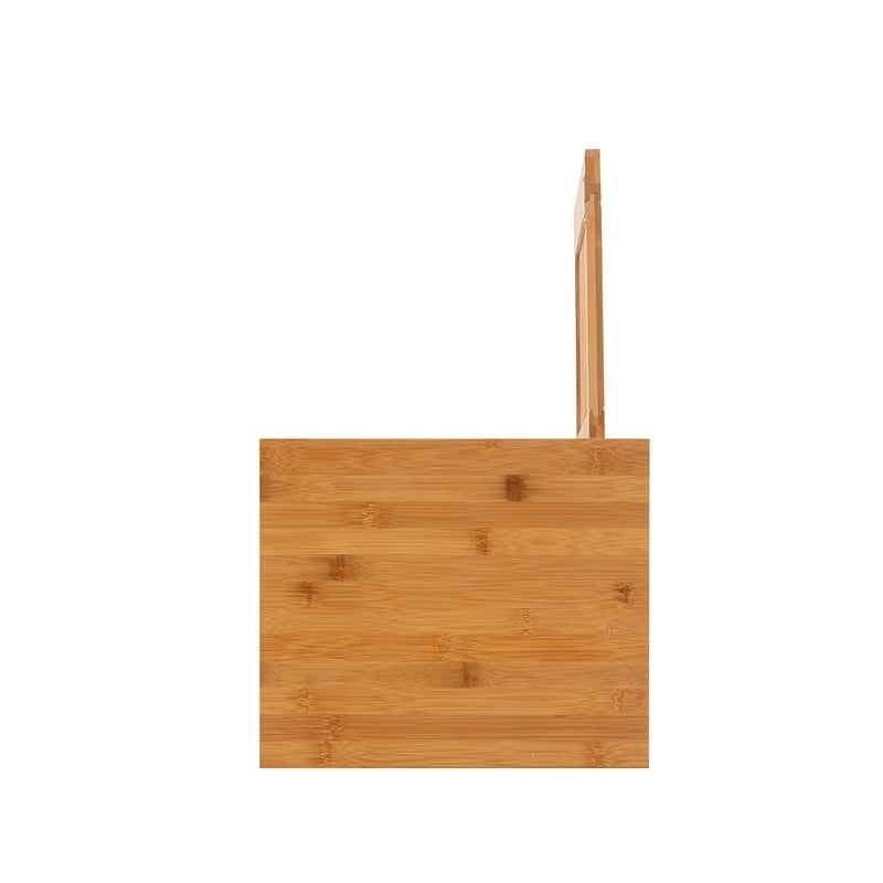 Riverbay Furniture Transitional Bamboo Cabinet with Door & 3 Shelves in Natural