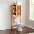 Riverbay Furniture Transitional Bamboo Spacesaver with Sliding Doors in Brown