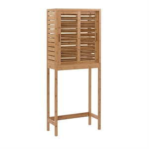 Riverbay Furniture Transitional Bamboo Spacesaver with Sliding Doors in Brown
