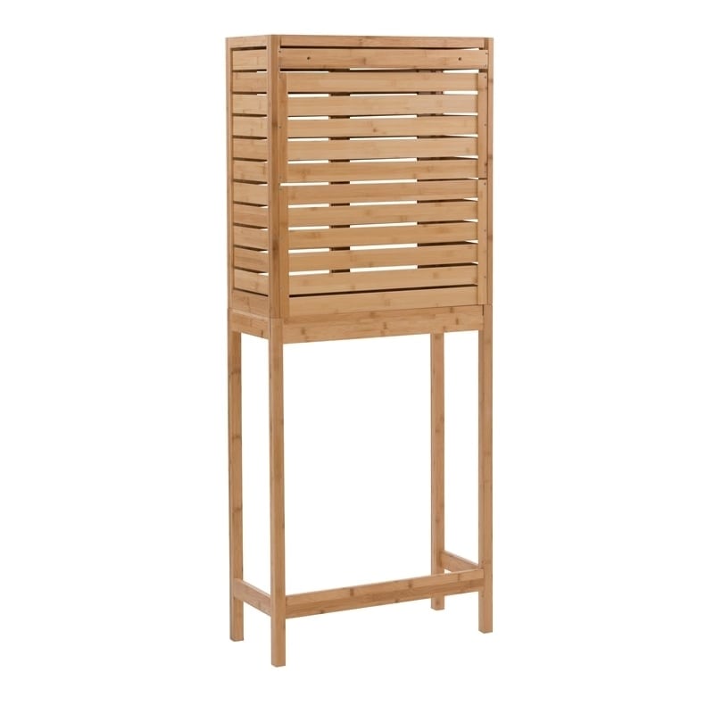 Riverbay Furniture Transitional Bamboo Spacesaver with Sliding Doors in Brown