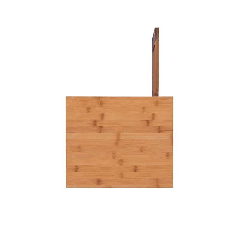 Riverbay Furniture Transitional Bamboo Tower with 5 Spacious Shelves in Brown