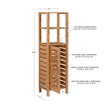 Riverbay Furniture Transitional Bamboo Tower with 5 Spacious Shelves in Brown