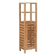 Riverbay Furniture Transitional Bamboo Tower with 5 Spacious Shelves in Brown