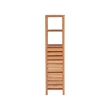 Riverbay Furniture Transitional Bamboo Tower with 5 Spacious Shelves in Brown
