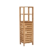 Riverbay Furniture Transitional Bamboo Tower with 5 Spacious Shelves in Brown