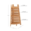 Riverbay Furniture Transitional Bamboo Corner Shelf in Natural Brown