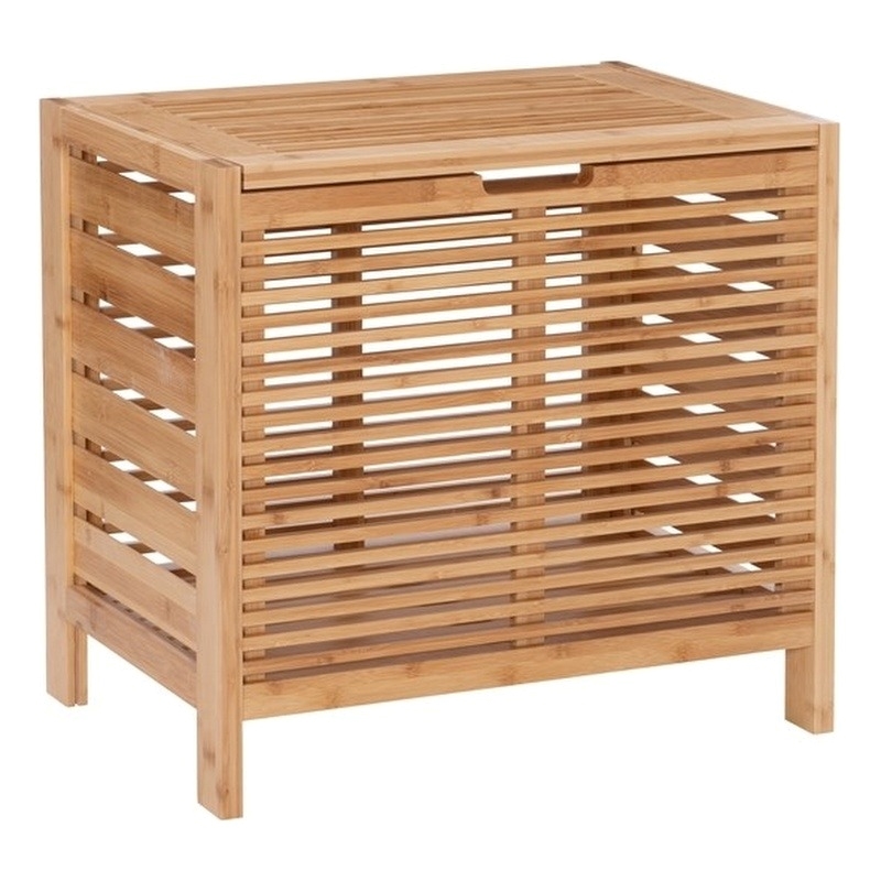 Riverbay Furniture Bamboo Natural Brown Hamper Rectangular 21.75