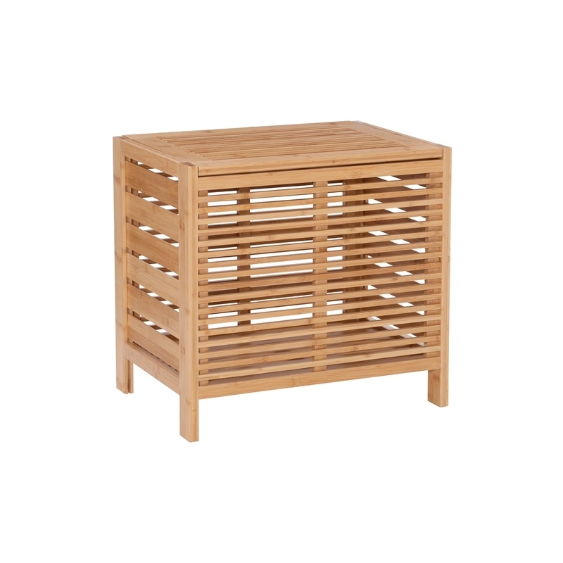Riverbay Furniture Bamboo Natural Brown Hamper Rectangular 21.75