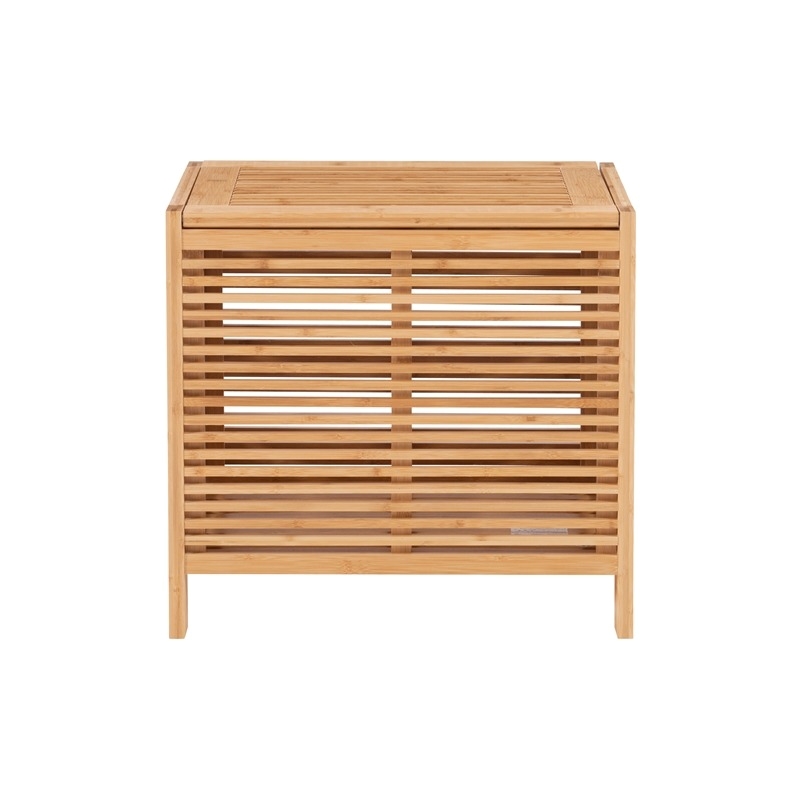 Riverbay Furniture Bamboo Natural Brown Hamper Rectangular 21.75