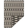 Riverbay Furniture 5' x 8' Hand Woven Diamond Wool Rug in Gray