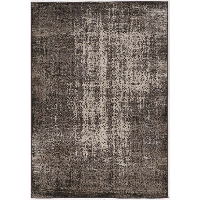 Riverbay Furniture Polypropylene Gray Rug Rectangular 96