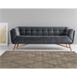 Riverbay Furniture 5' x 7' Picket Hand Tufted Rug in Gray and Smoke