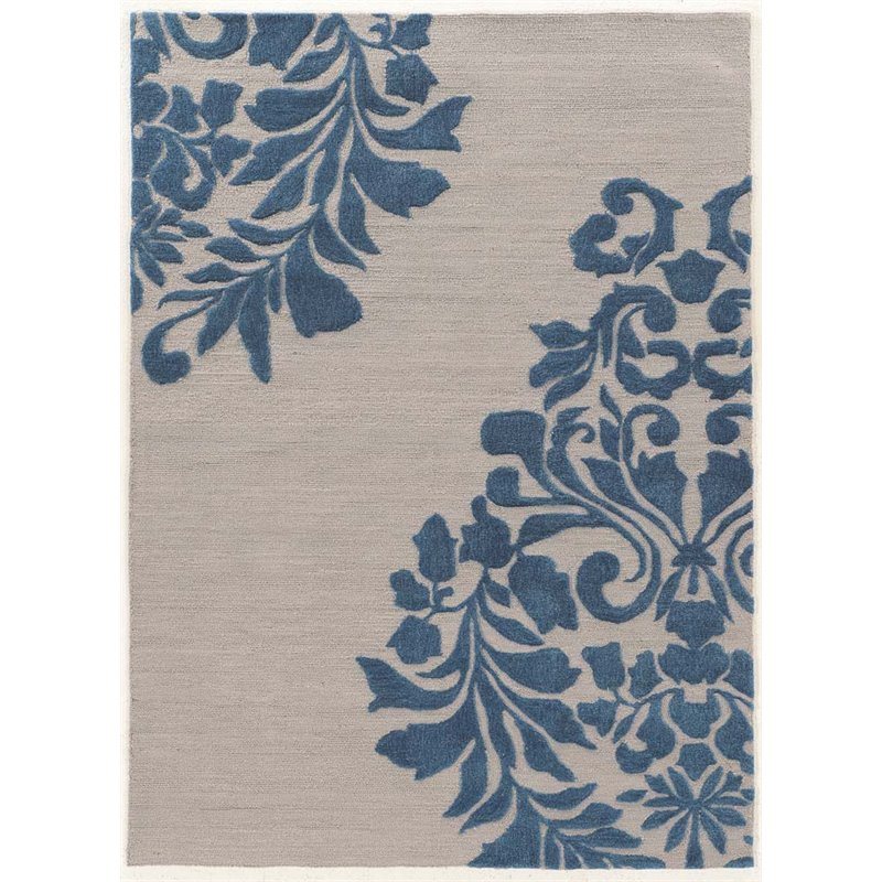 Riverbay Furniture 8' x 10' Hand Tufted Rug in Gray and Blue