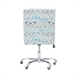 Riverbay Furniture Polyester Blue Office Chair Rectangular Plush Adjustable Unassembled
