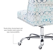 Riverbay Furniture Polyester Blue Office Chair Rectangular Plush Adjustable Unassembled