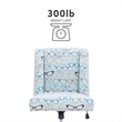 Riverbay Furniture Polyester Blue Office Chair Rectangular Plush Adjustable Unassembled