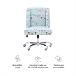 Riverbay Furniture Polyester Blue Office Chair Rectangular Plush Adjustable Unassembled