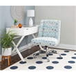 Riverbay Furniture Polyester Blue Office Chair Rectangular Plush Adjustable Unassembled