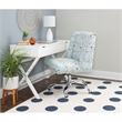 Riverbay Furniture Polyester Blue Office Chair Rectangular Plush Adjustable Unassembled