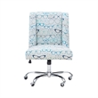 Riverbay Furniture Polyester Blue Office Chair Rectangular Plush Adjustable Unassembled