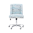 Riverbay Furniture Polyester Blue Office Chair Rectangular Plush Adjustable Unassembled