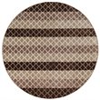 Riverbay Furniture 8' Round Stripes Rug in Beige and Brown