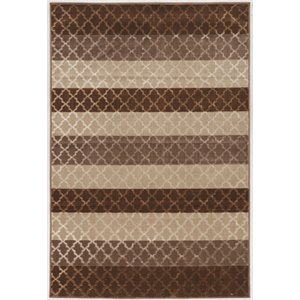 Riverbay Furniture 8' x 10'3&quot Stripes Rug in Beige and Brown