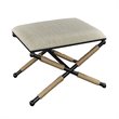 Riverbay Furniture Upholstered Neutral Stool Rectangular Black X-Designed Legs