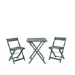 Riverbay Furniture 3 Piece Square Table Set in Gray
