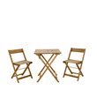 Riverbay Furniture 3 Piece Square Table Set in Brown